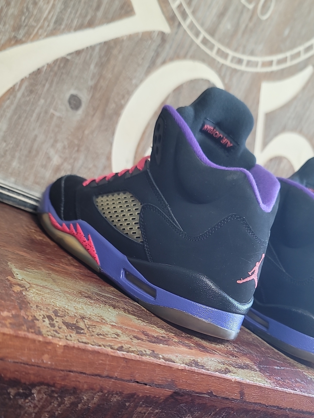 🔥 Nike Air Jordan 5 'Raptors' "Ember Glow/Fierce Purple" Wmns 8, Great Cond. - Picture 13 of 16